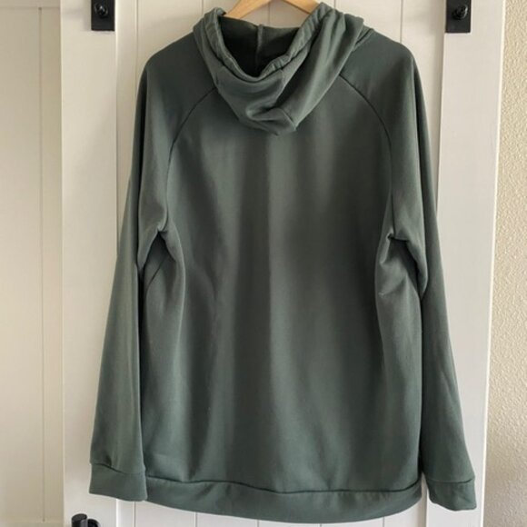 Nike Hoodie Mens‎ Large Green Logo Dri-Fit Swoosh Pullover Sportswear Sweatshirt - Picture 2 of 5